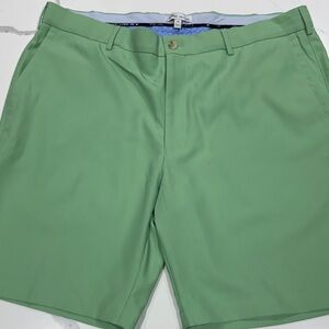 Peter Millar Light Green Flat Front Shorts